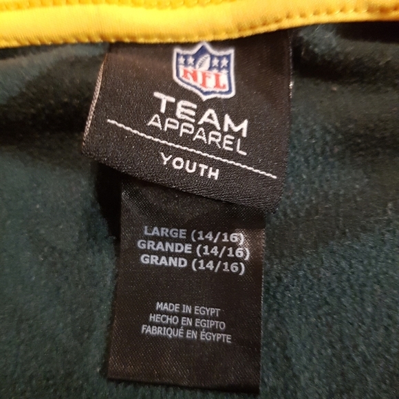 Green Bay Packers youth large 14/16 zip up hoodie - Picture 3 of 5